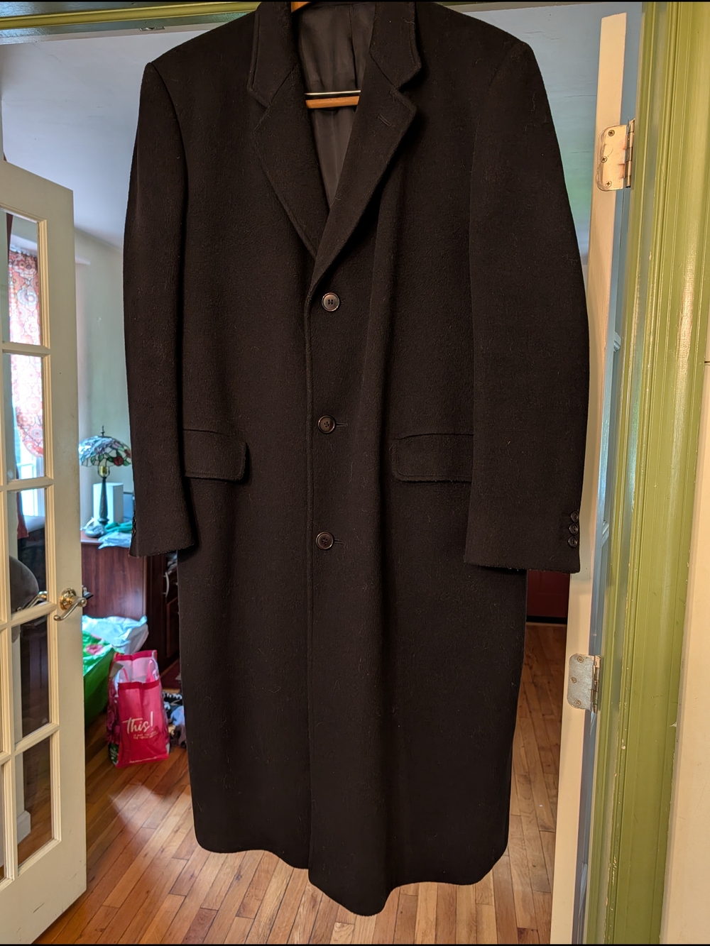 Lord & Taylor Men's Black Trench Coat